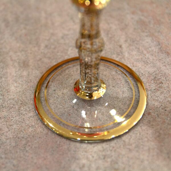 Servizio Bicchieri 36 pz. Intagliato-Incamiciato-Decorato Oro Zecchino