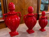 Anfora / Vaso Con Tappo Colore Rosso