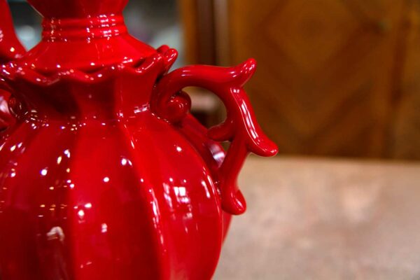 Anfora / Vaso Con Tappo Colore Rosso Venus